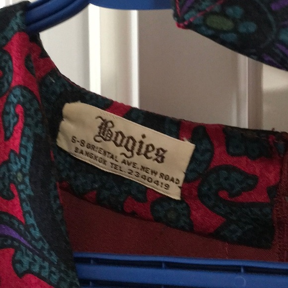 Vintage 1980, 100% Silk, cocktail free, Professionally Made, Bogies-Bangkok,US6 - Picture 2 of 6